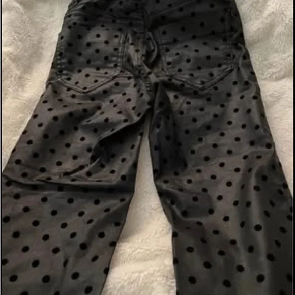 Zara Black Polka Dot Pants - Picture 2 of 2